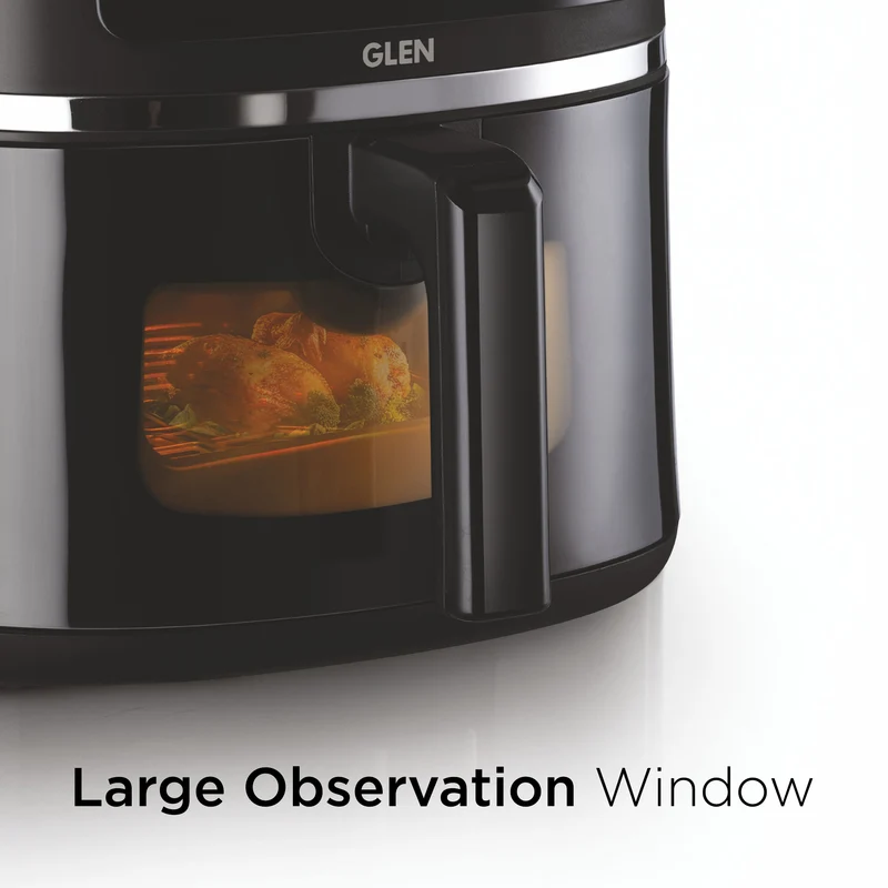 Glen Digital Air Fryer 6 Litre Capacity with 8 Pre Set Menu Timer, Temperature Control, 1500W - Black (SA3062DIGI) - Image