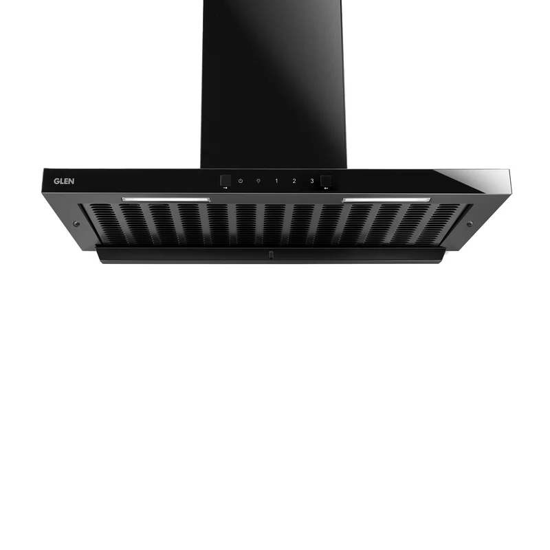 Glen Auto Clean Chimney with Heat Sensor, 76 1400 m3/h - Black (CH 6052 HSR BL AC)  Glen Auto Clean Chimney with Heat Sensor, 90 1400 m3/h - Black (CH 6052 HSR BL AC) - Image