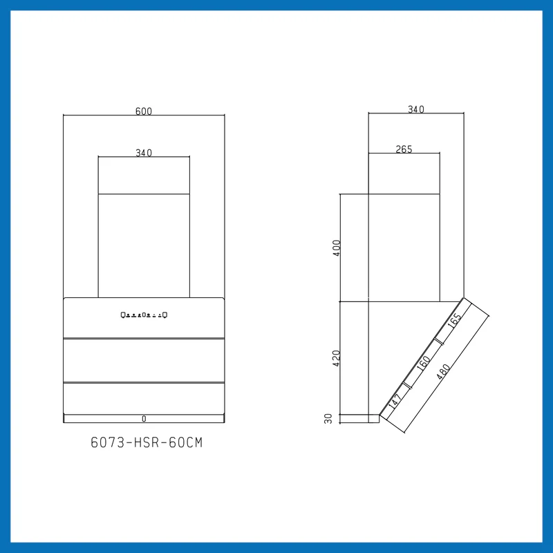 Glen Auto Clean Chimney with Heat Sensor, 1600 m³/h - 76 cm (CH 6073 HSR DC AC) - Image