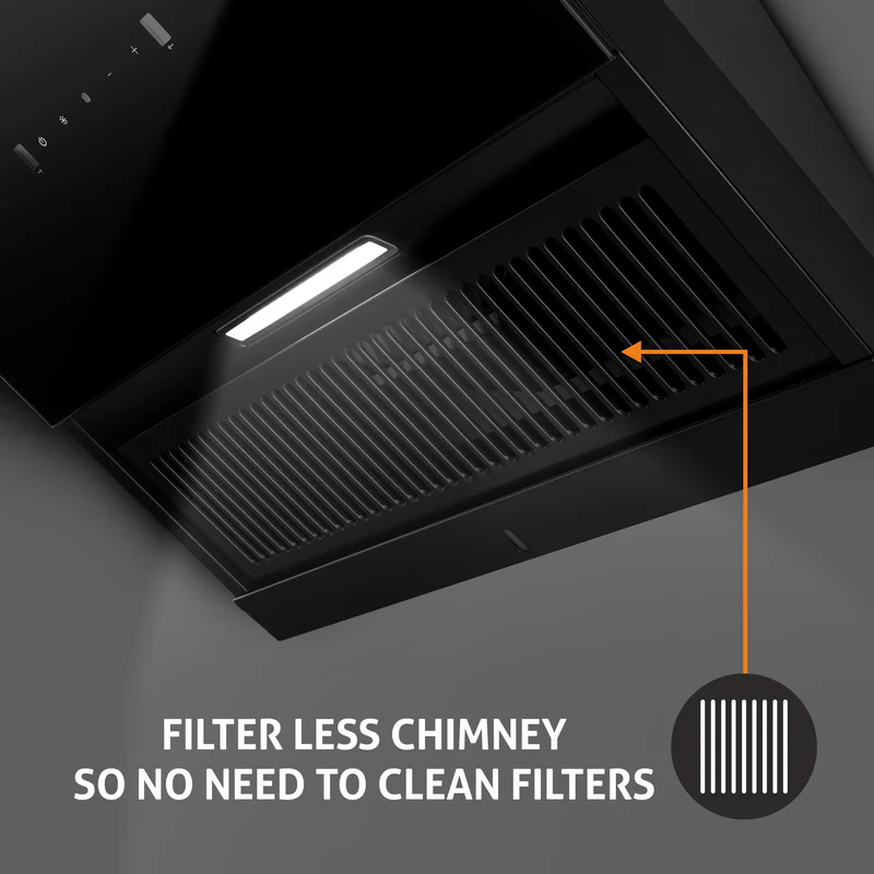 Glen Auto Clean Chimney with Motion Sensor 1200 m3/h 90cm (CH6064AC) - Image
