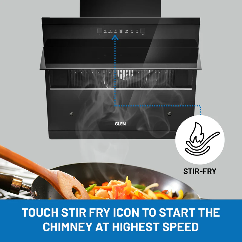 Glen Auto Clean Chimney with Heat Sensor, 1600 m³/h - 76 cm (CH 6073 HSR DC AC) - Image