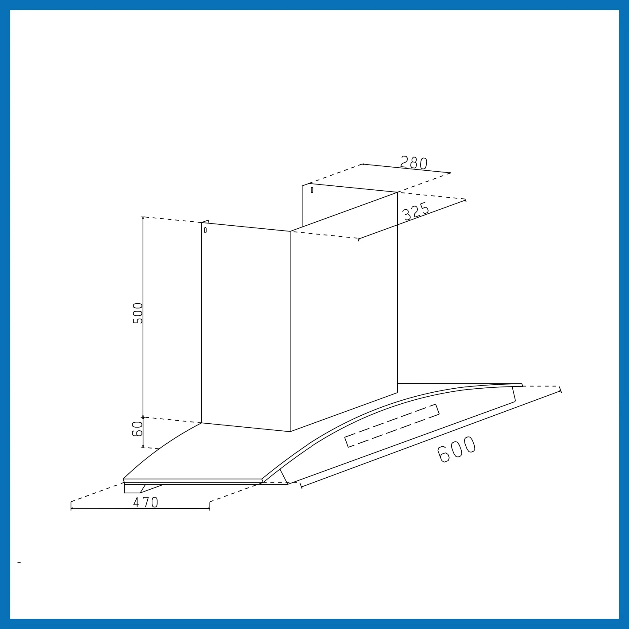 Glen Auto Clean Chimney with digital display 1400 m³/h - 76 (6069 BL BLDC AC ) - Image
