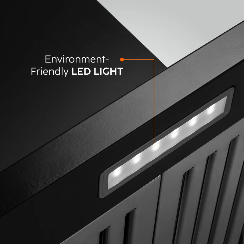 Glen Electric Kitchen Chimney, 60cm 1100 m³/h - Black (6050 IN BLK) - Image