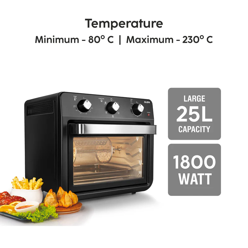 Glen Air Fryer Oven 25 Ltr Time and Temperature Control, 1800W (SA3050AFO) - Image