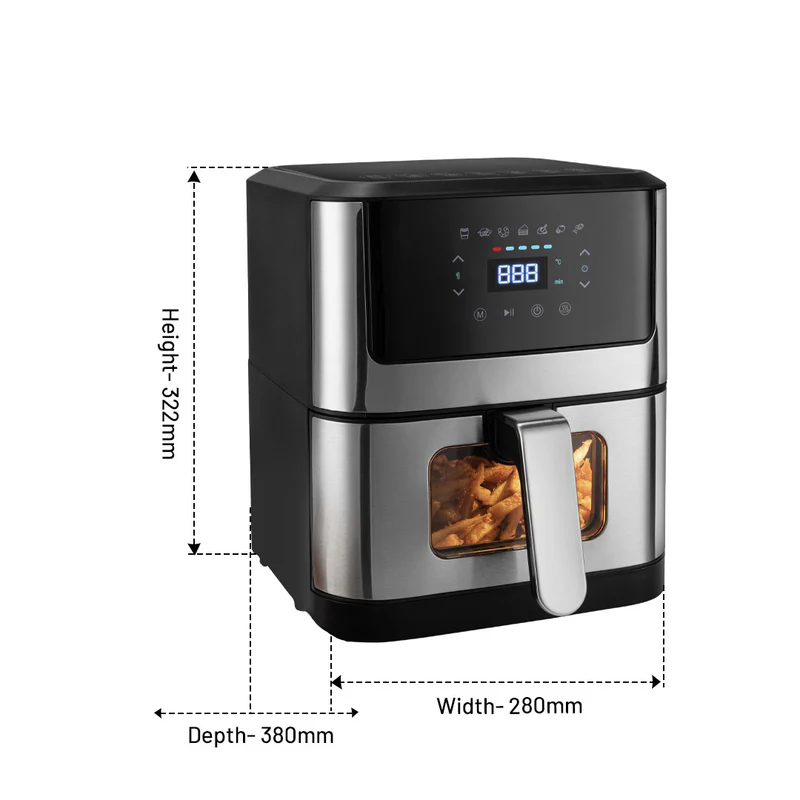 Glen Air Fryer, 6.0 Litre Digital Controls, 7 Pre Set Menu 1500W (3043 DSS) - Image