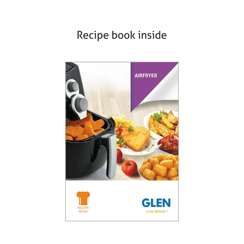 Glen Electric Air Fryer 2.8 Litres, 1350w Rapid Air Technology, Black (3044) - Image
