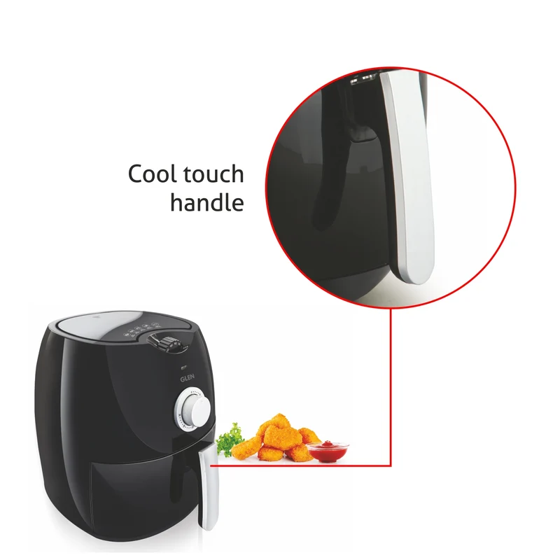 Glen Electric Air Fryer 2.8 Litres, 1350w Rapid Air Technology, Black (3044) - Image