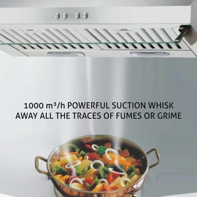 Glen Straight Line Chimney Recirculation 60cm 1000 m3/h -Silver (6003 SS) - Image