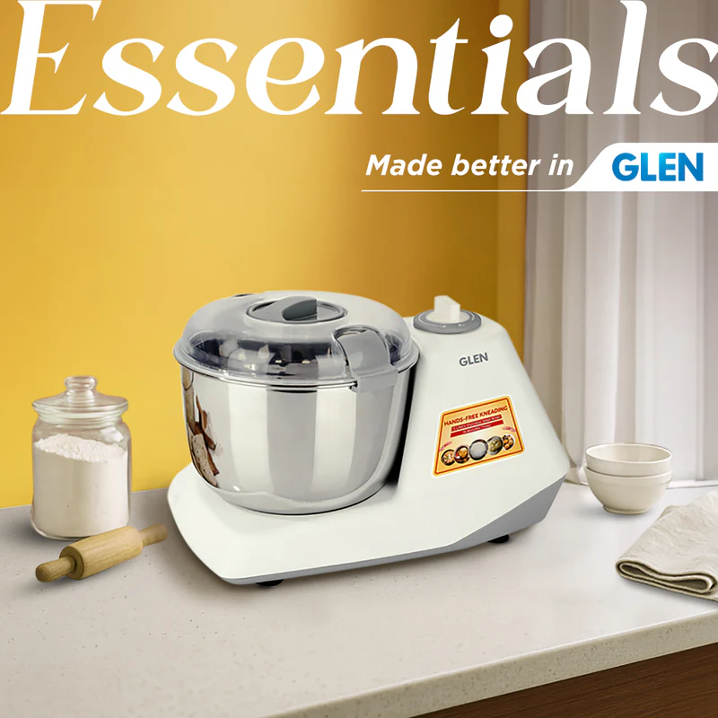 Glen Atta Kneader Dough Maker 650 W with Hands-free kneading & 3 Litres Large SS Bowl (SA3032DM) - Image