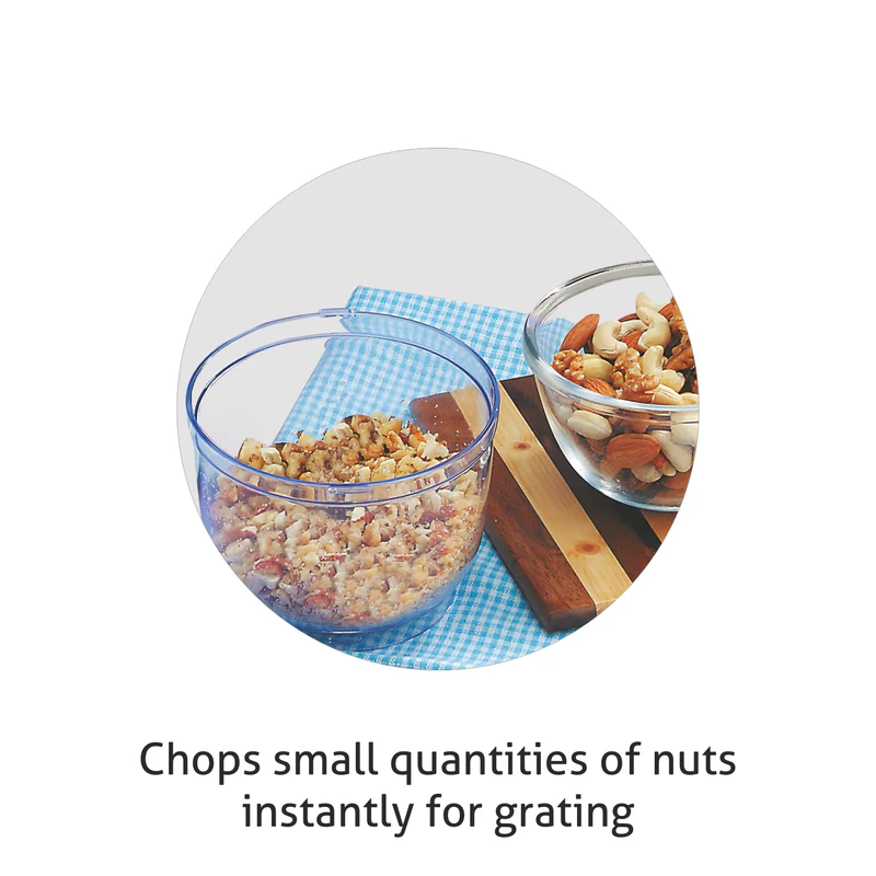 Glen Electric Vegetable Chopper, Whisking Disc Chops Nuts with Extra 0.4 Litres Bowl, 250W - White (4043 Plus) - Image
