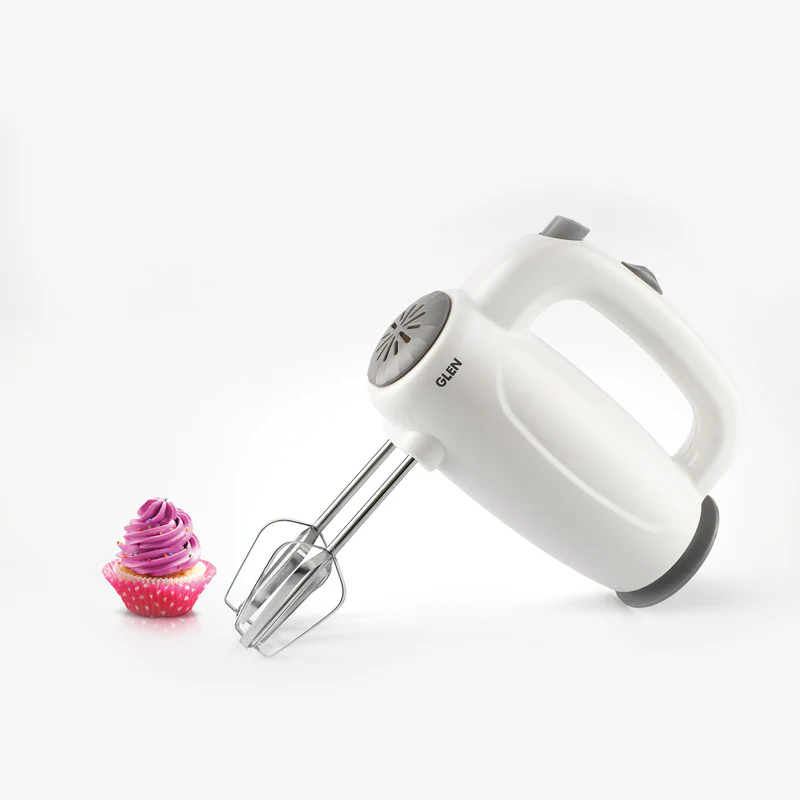 Glen Electric Hand Mixer 125 W 2 Beaters with 5 Speed Settings - White (4059) - Image