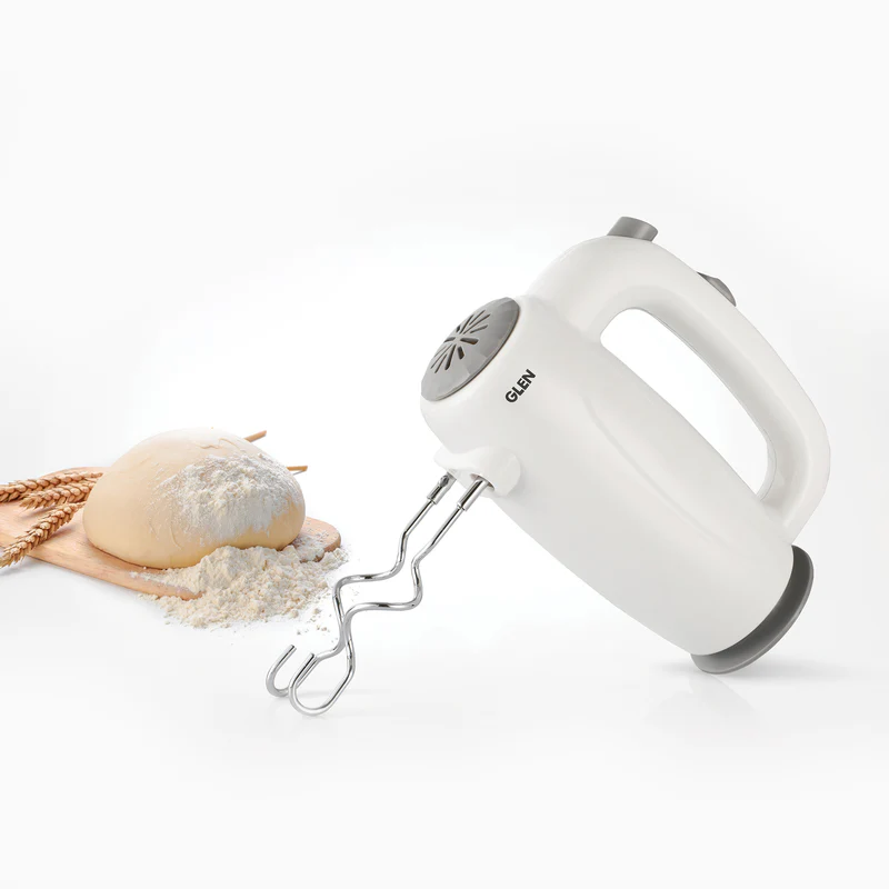 Glen Electric Hand Mixer 125 W 2 Beaters with 5 Speed Settings - White (4059) - Image