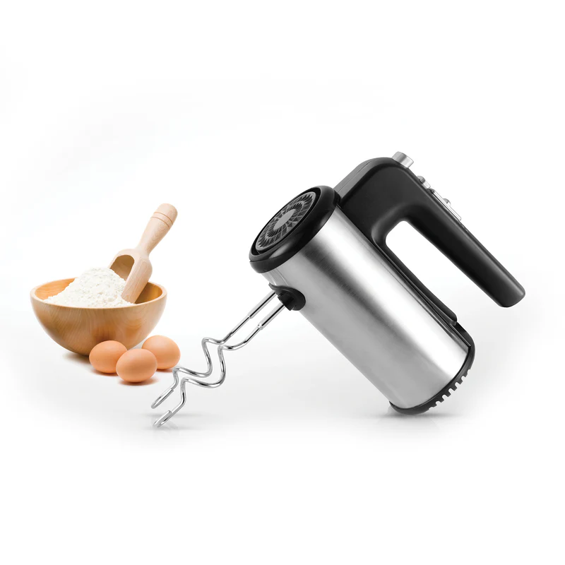 Glen Electric Hand Mixer 200 W 2 Beaters with 5 Speed Settings - Black and Grey (4058) - Image