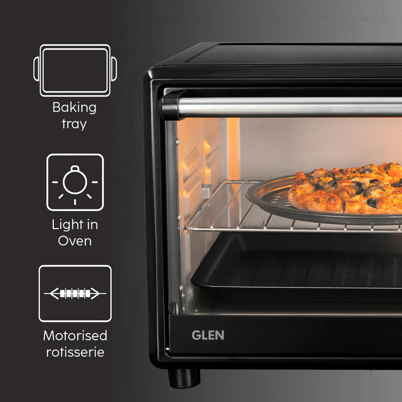 Glen Oven Toaster Griller (OTG) -35 Litres, Motorized Rotisserie, Convection Fan, 2100W - Black (SA5035BLRC) - Image