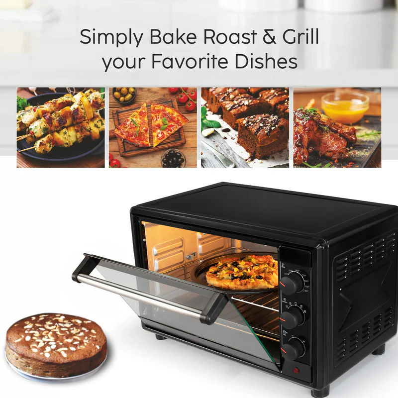 Glen Oven Toaster Griller (OTG) -35 Litres, Motorized Rotisserie, Convection Fan, 2100W - Black (SA5035BLRC) - Image