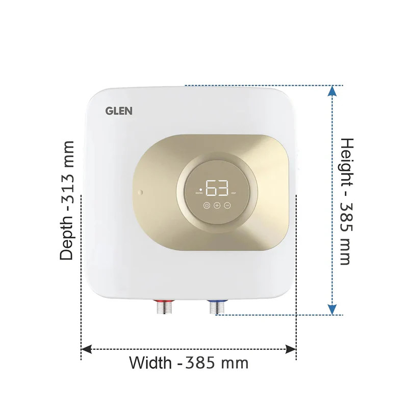 Glen Water Heater Digital Controls with Remote 15 Litre 2000W 8 Bar Pressure (7055) - Image