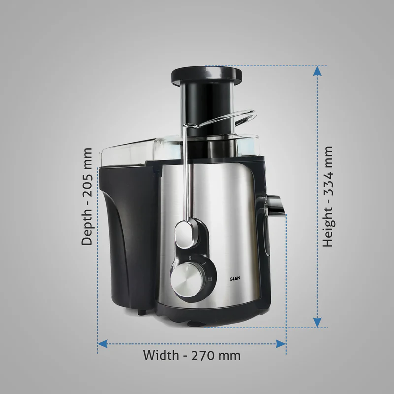 Glen Centrifugal Juicer 600W, Full Apple Feeding Tube 600ml Juice Collector, Stainless Steel Filter (4019) - Image