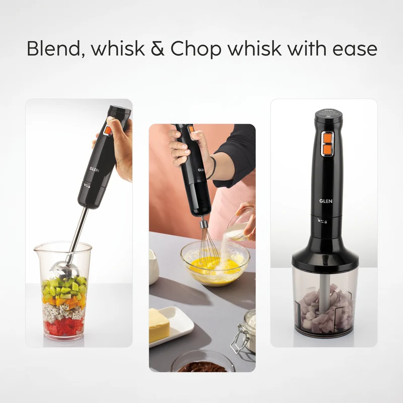 Glen Electric Turbo Hand Blender Chopper Whisker 350W - (SA4063HBCW) - Image