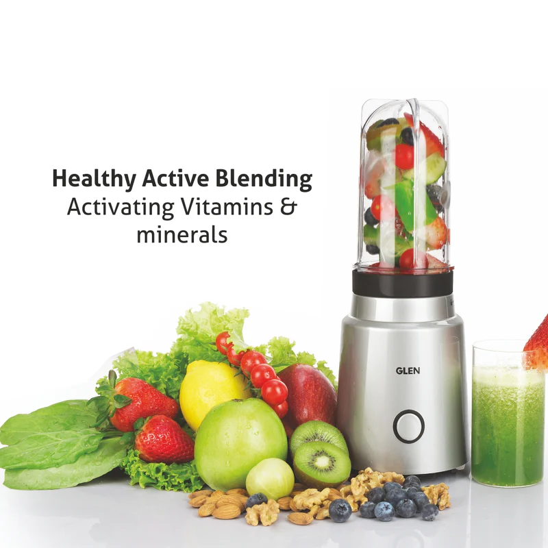 Glen Active-Blender Multi Fuction, 350W, 20000 RPM Mixer, Grinder, Blender, Juicer, 1 Bottle and 3 Jars (4048 NMF) - Image