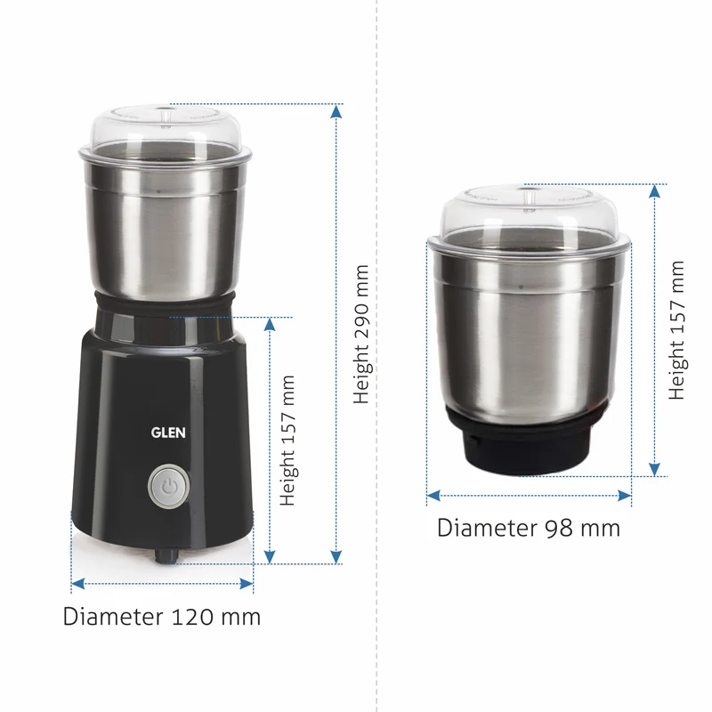 Glen Electric Multi Mixer Grinder, SS Grinder Jar 350w (SA4045MMG) - Image