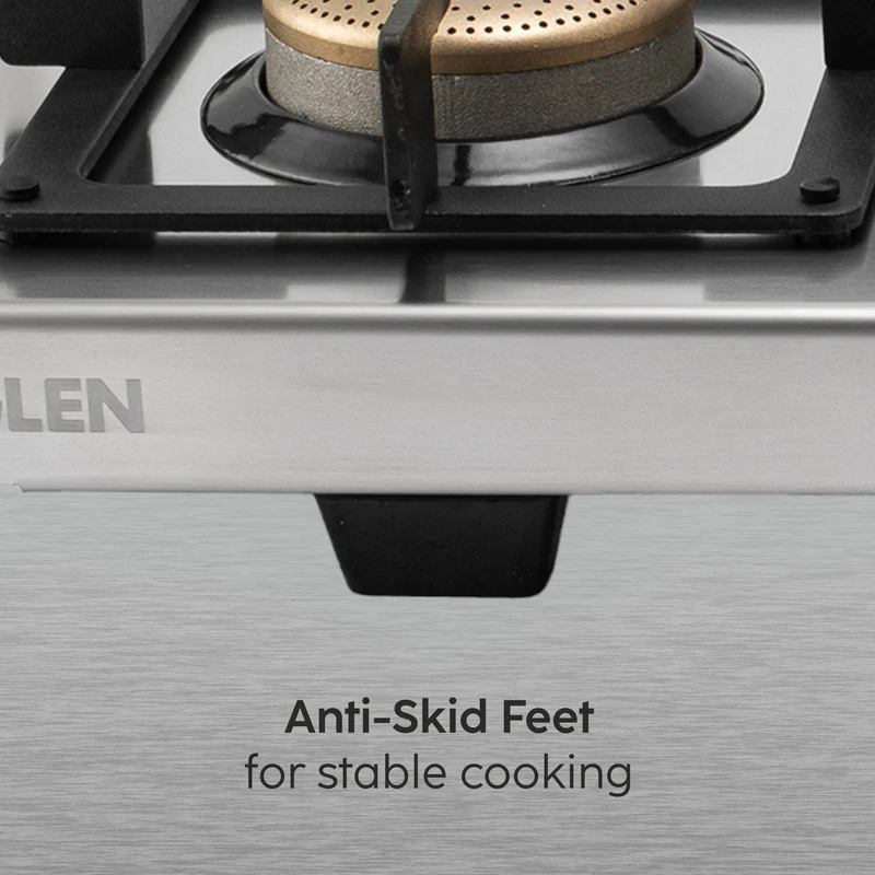 Glen 2 Burner Ultra Tuff Stainless Steel Gas Stove with Forged Brass Burner - Manual/Auto Ignition (CT1052UTSS) - Image