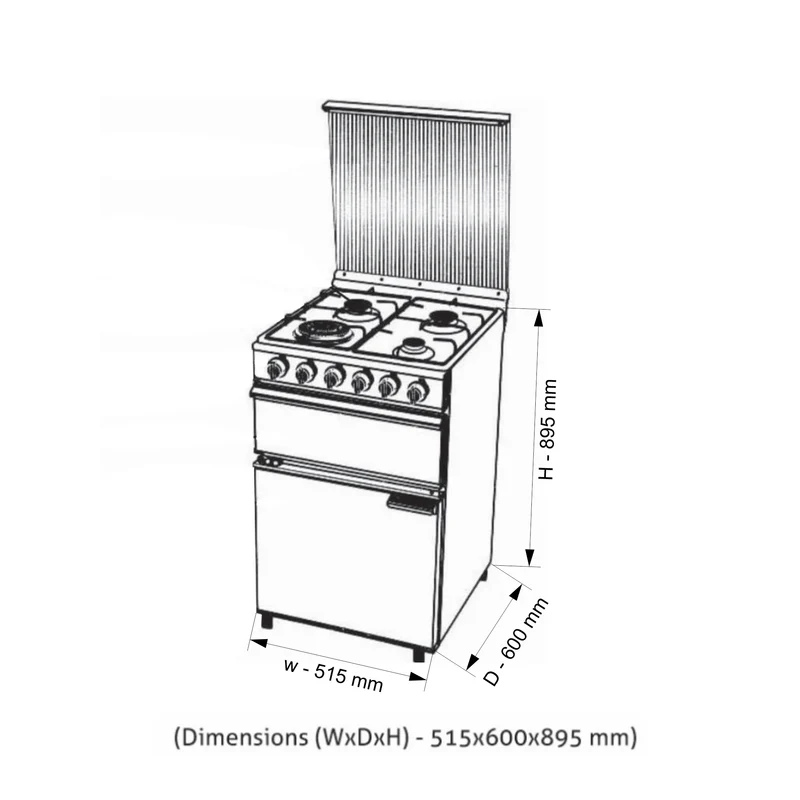 Glen Cooking Range Stainless Steel Gas Grill, Gas Oven 1 Triple Ring, 3 Alloy Burners Auto Ignition (2012PLTRAI) - Image