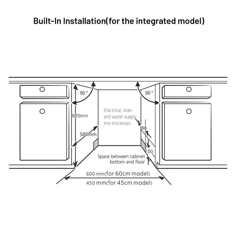 Glen Built-in-Dishwasher 14 Place Setting SS Panel Electronic Controls (DW-7735M) - Image