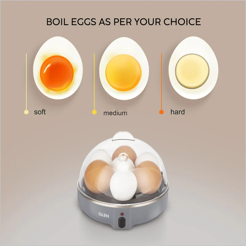 Glen Egg Boiler Boils 7 Eggs, 1 Poaching Cup, Auto shut Off, 350W (3040EB7) - Image