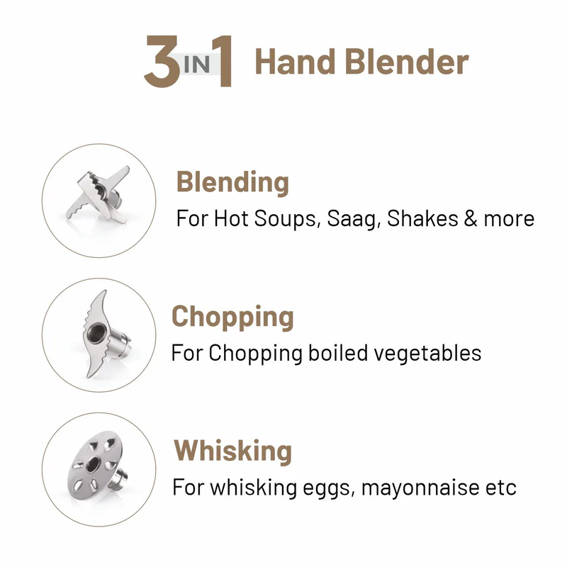 Glen Electric Hand Blender with Stainless Steel Arm ISI 200W - Black (4049 DX) - Image