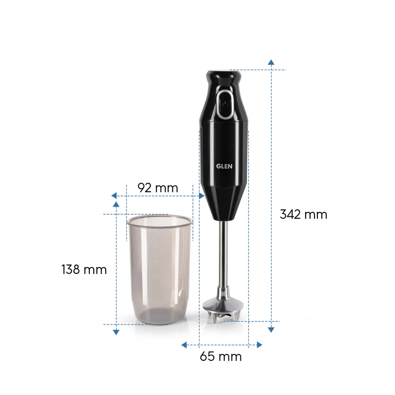 Glen Electric Hand Blender with Stainless Steel Arm ISI 200W - Black (4049 DX) - Image