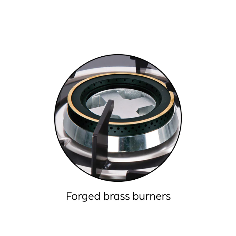 Glen 2 Burner Built in Hob Brass Burner (1012 RODB) - Image