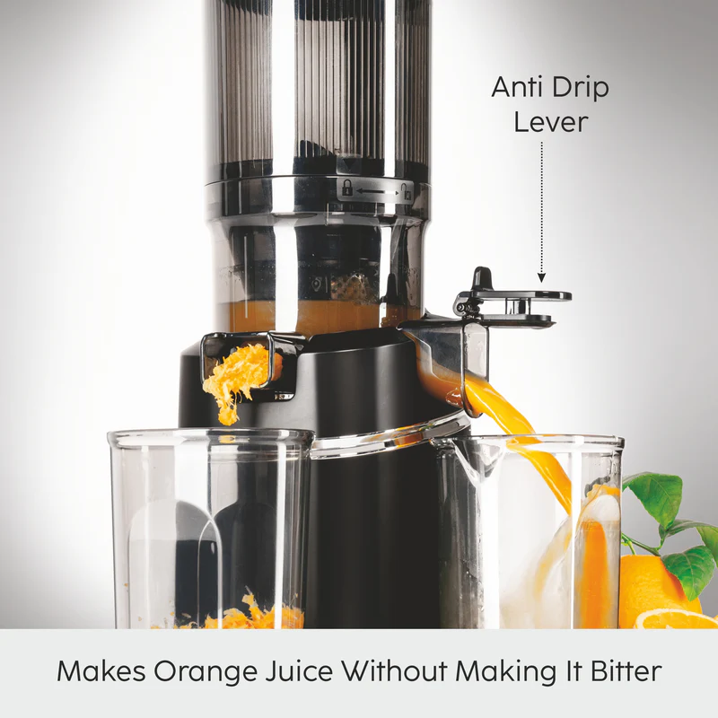 Glen Hopper Slow Juicer 130mm Large Feed, Juice and Pulp containers, Low Noise 250W (SA-4016HSJ) - Image