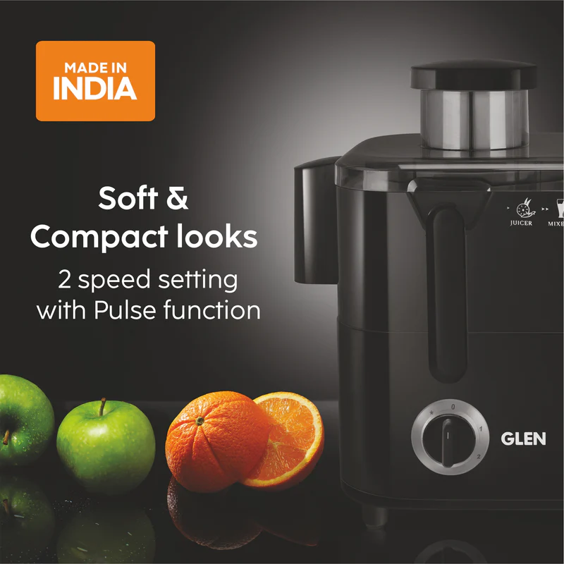 Glen Juicer with Stainless steel filter & 2 Speed Settings with Pulse Function, 600W - Black (4014JU) - Image