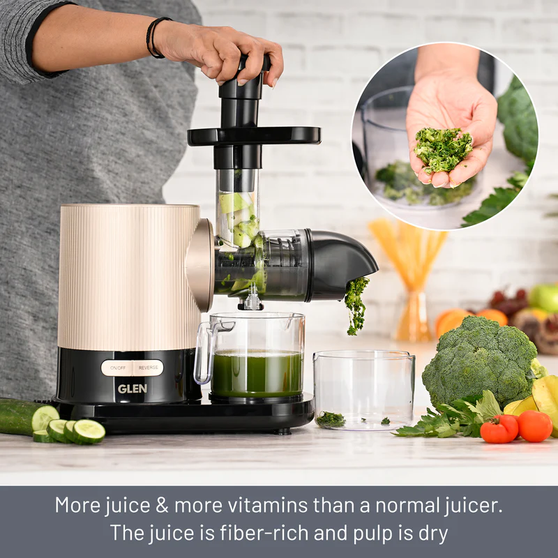 Glen Cold Press Slow Juicer 150W, Juice and Pulp containers Low Noise (4017CPJ) - Image