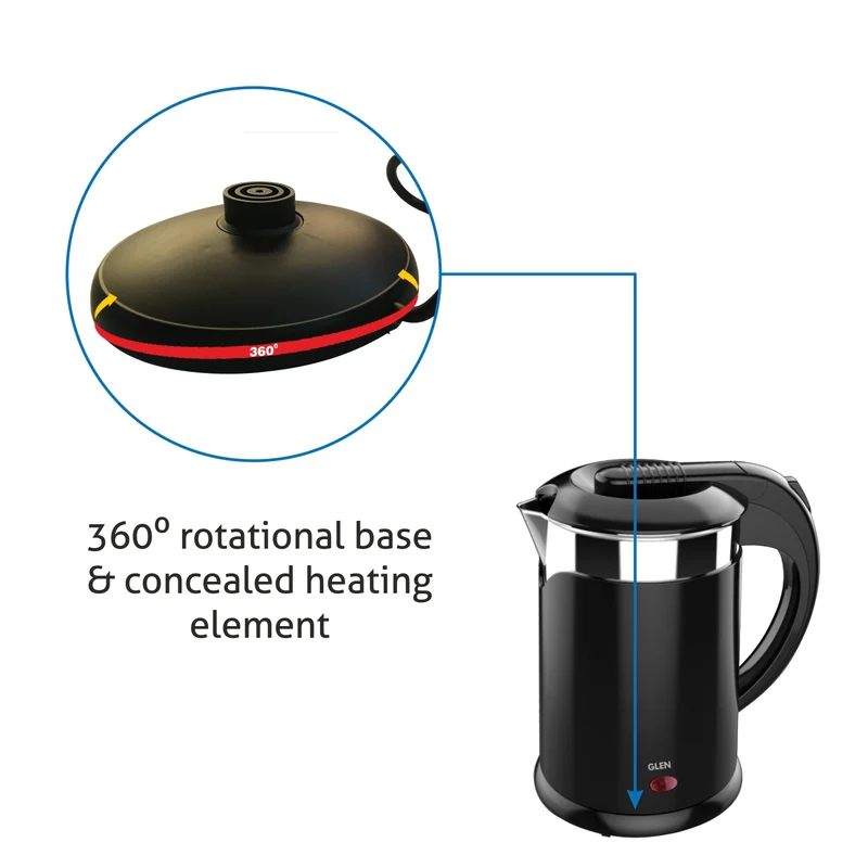 Glen Electric Kettle Stainless Steel 1.2 Litre 1350 W (9015 DX) - Image