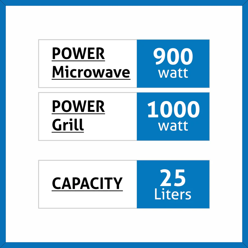 Glen Built-In-Microwave with Grill Glass Touch Control Capacity 25 Ltr (MO 671) - Image
