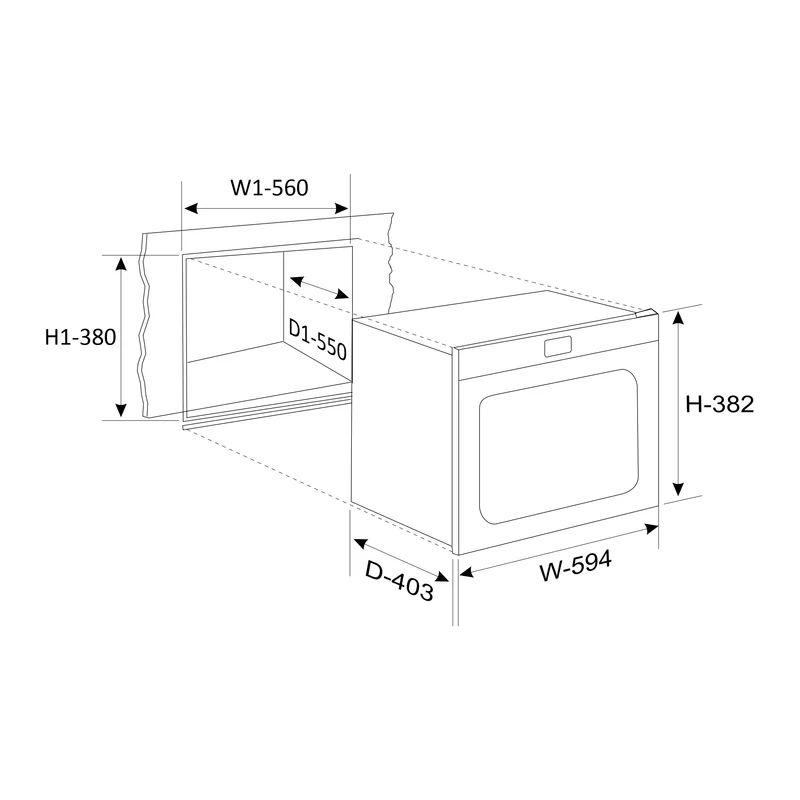 Glen Built-In-Microwave with Grill Glass Touch Control Capacity 25 Ltr (MO 671) - Image