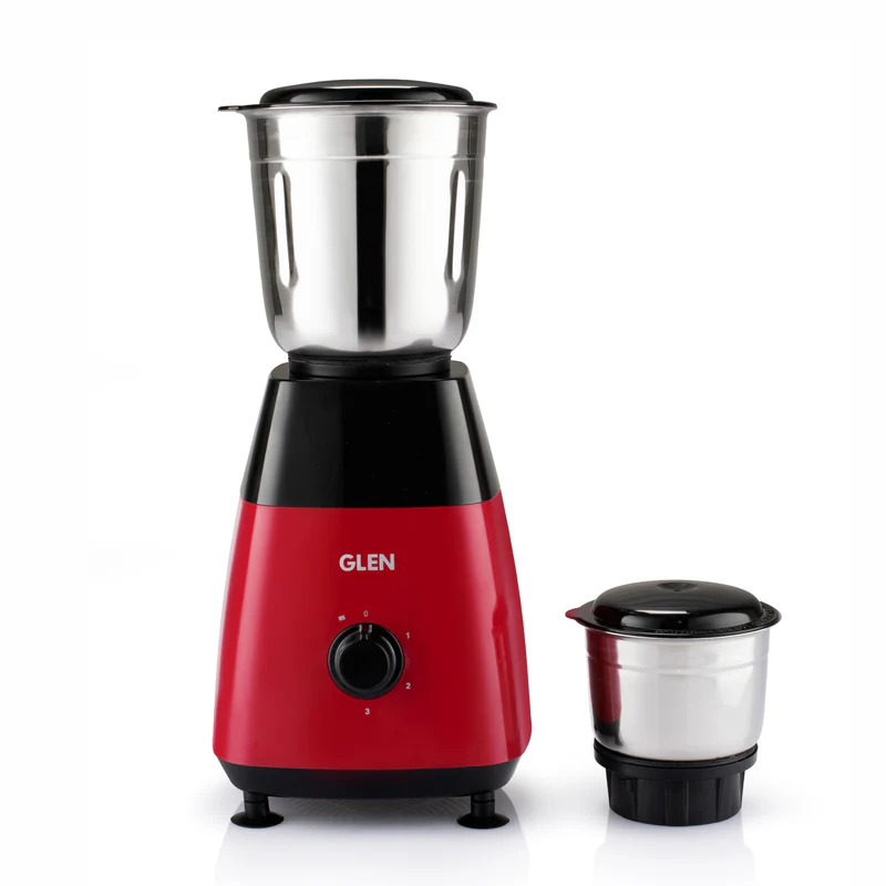 Glen Mixer Grinder 500W with 2 Stainless Steel Grinder and Chutney Jars - Red (4023) - Image
