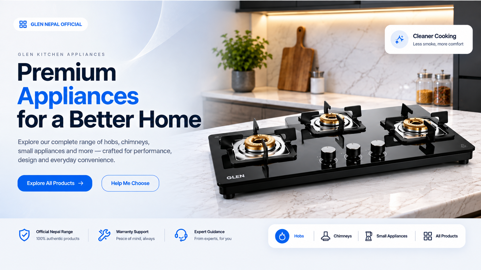 Glen Nepal premium kitchen appliances