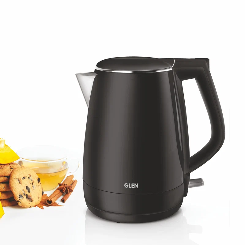 Glen Electric Kettle 1.5 Litre Plastic Clad Stainless Steel