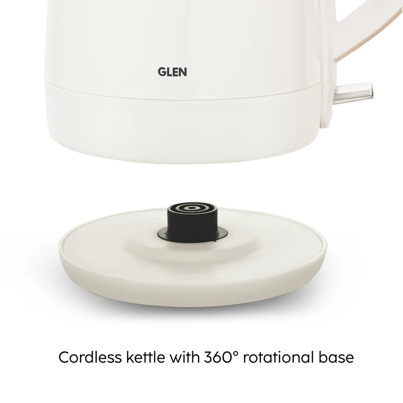 Glen Electric Kettle 1.5 Litre Plastic Clad Stainless Steel - Image