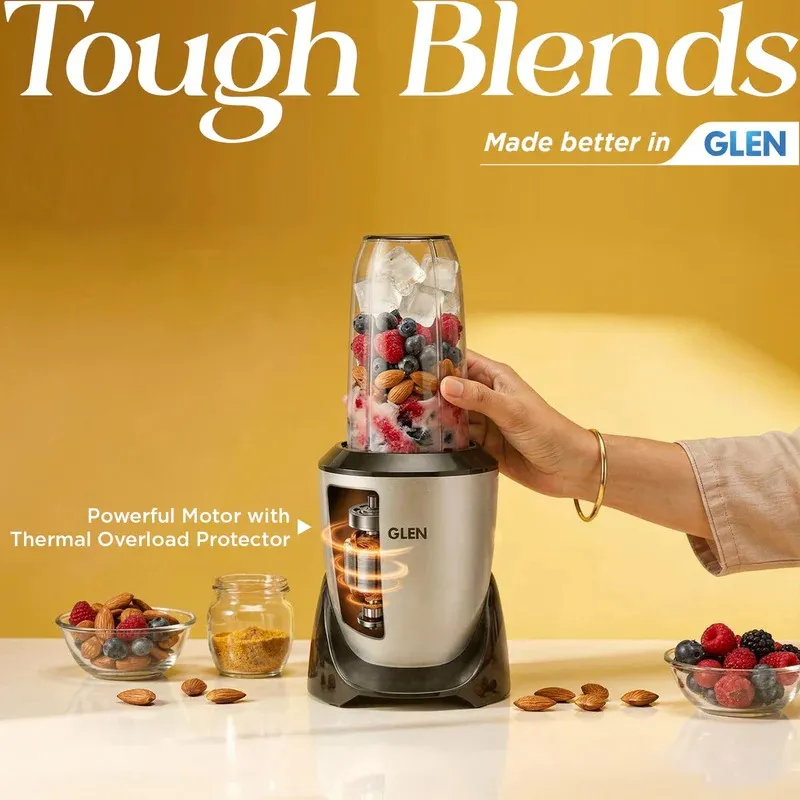 Glen Nutri Blender Pro Mixer Grinder 900W | 4 Unbreakable Jars (2000ml + 1000ml + 800ml + Mug) | 3 SS Blades | Smoothie Maker Masala Grinder - SA4048UTPLUS - Image