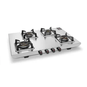 Glen 4 Burner Ultra Tuff Stainless Steel Gas Stove with Multi Ring Forged Brass Burner & Drip trays (CT1054UTDTSS)