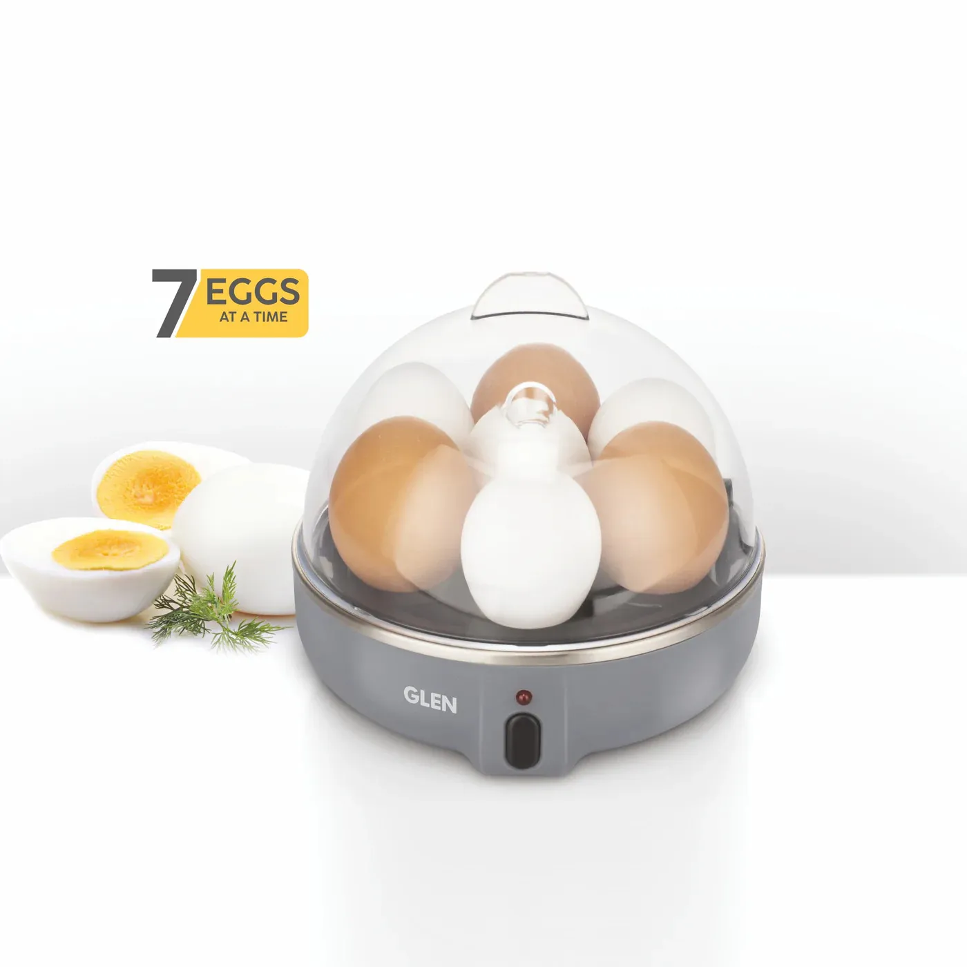 Glen Egg Boiler Boils 7 Eggs, 1 Poaching Cup, Auto shut Off, 350W , 1 year warranty (3040EB7) - Image