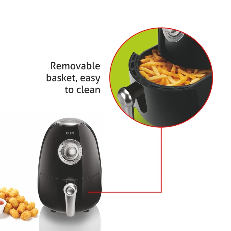 Glen Electric Mini Air Fryer 2 Litres, 800W, Preset Temperature Control (3045) - Image
