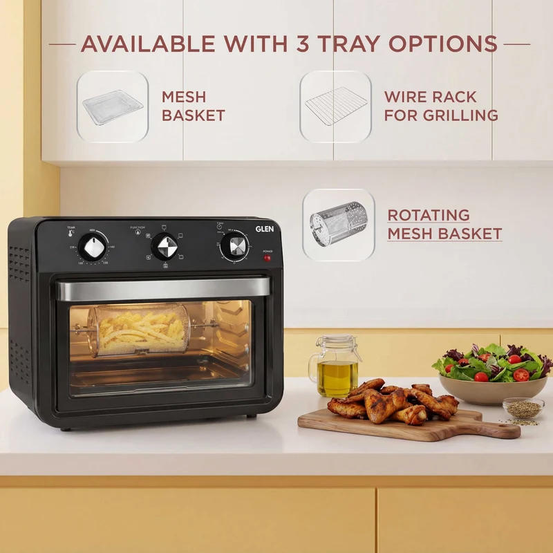 Glen Air Fryer Oven 25 Ltr Time and Temperature Control, 1800W (SA3050AFO) - Image