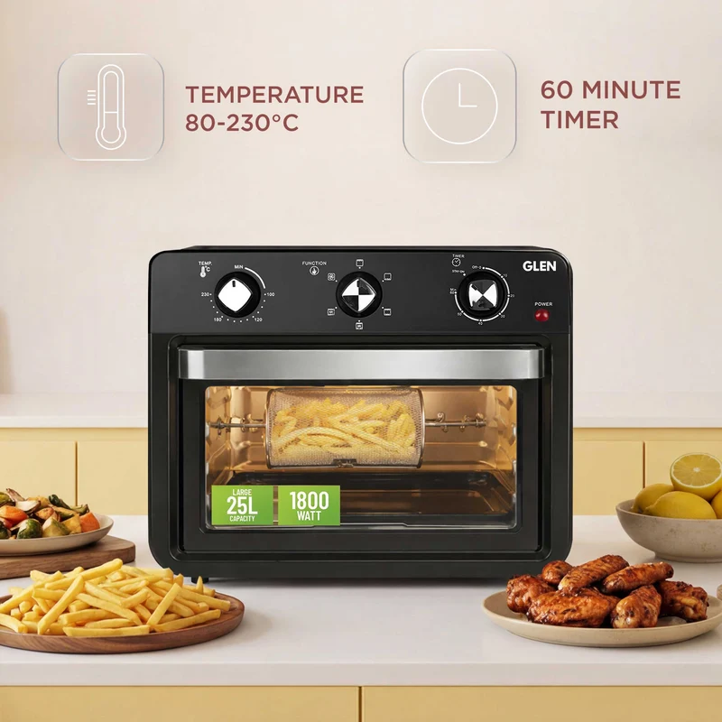 Glen Air Fryer Oven 25 Ltr Time and Temperature Control, 1800W (SA3050AFO) - Image