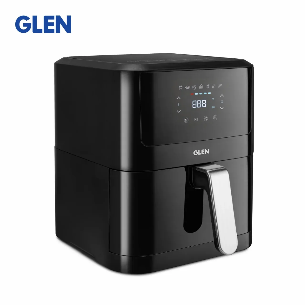 Glen Air Fryer, 6.0 Litre Digital Controls, 7 Pre Set Menu Timer, Temperature Control, 1500W -Black, 1 Year Warranty (SA-3042DBL)