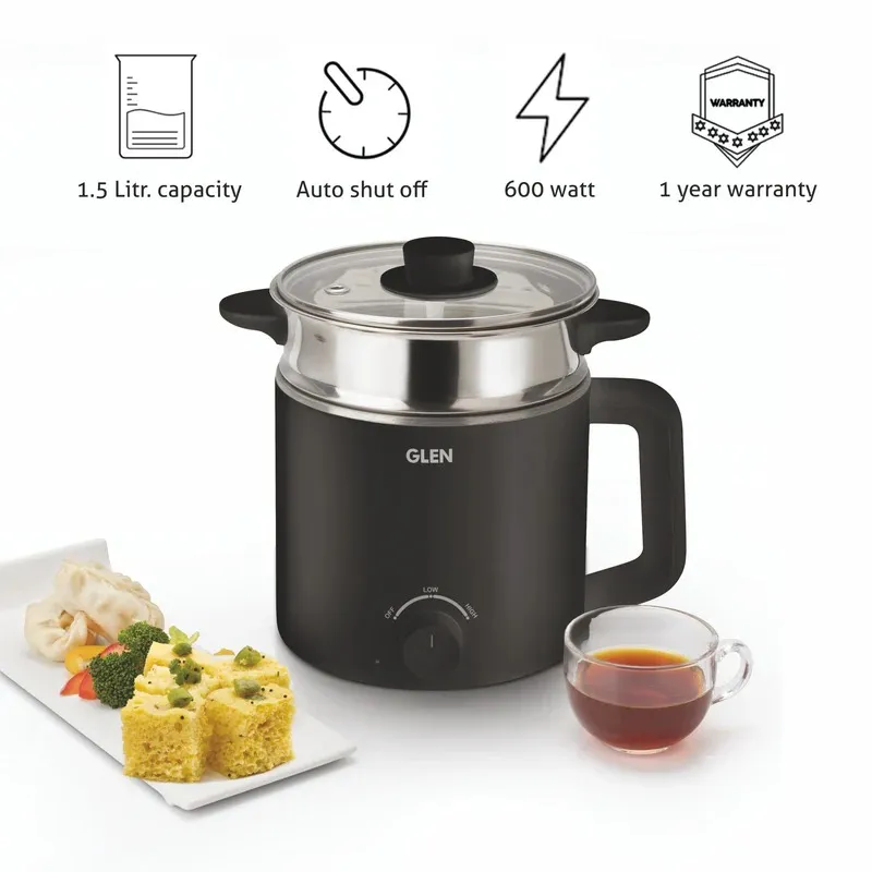 Glen Student Combo – Multi Cooker, Electric Kettle & 1400W Induction Cooktop | 3-in-1 Affordable Kitchen Appliance Combo - Image
