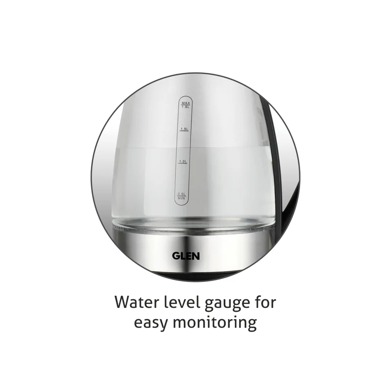 Glen Electric Glass Kettle 1.8 Litre , 2000 W - (9012) - Image
